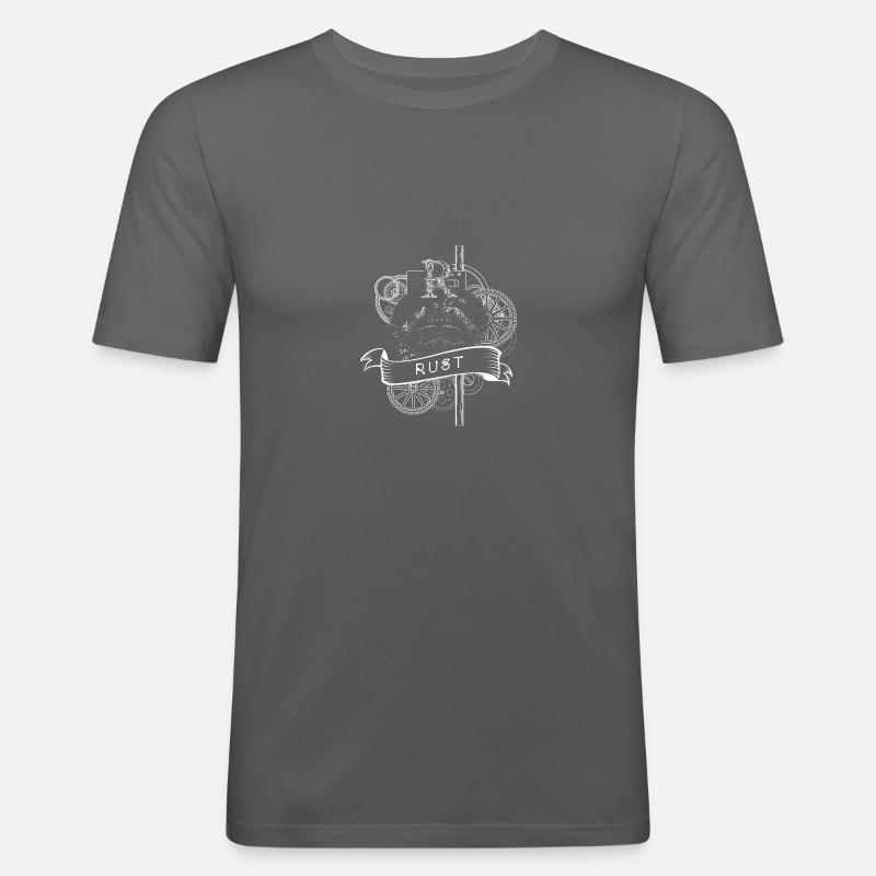 rust programming language - Men's Slim Fit T-Shirt - graphite grey