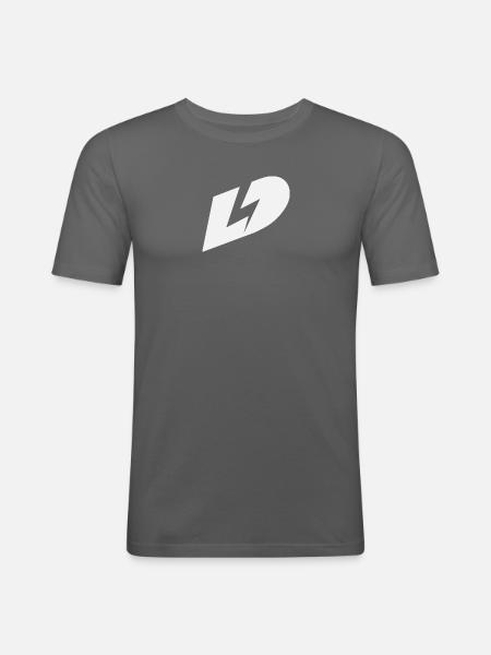 Lucys Darling LD FLASH Logoprint - Männer Slim Fit T-Shirt - Graphite
