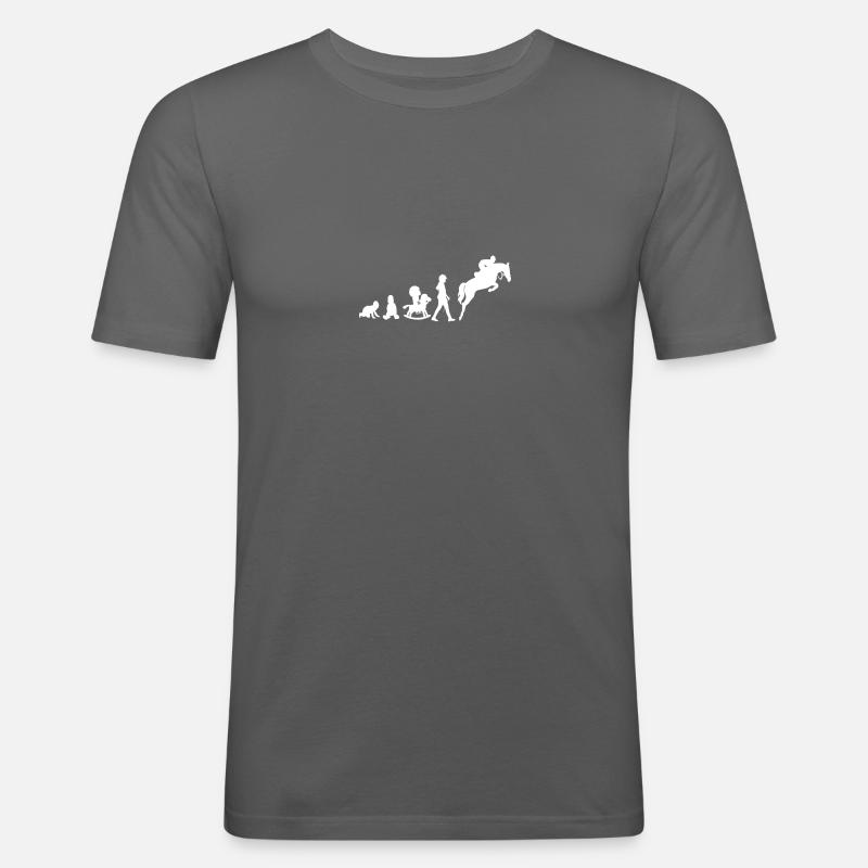 Evolution Spring Motiv weis - Männer Slim Fit T-Shirt - Graphite