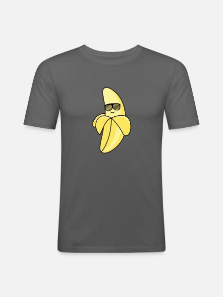 cool banana - Men's Slim Fit T-Shirt - graphite grey