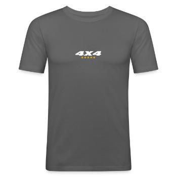 4X4 4X4 - Männer Slim Fit T-Shirt - Graphite - Vorne - Nik (191cm)
