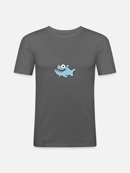 piranha 02 - T-shirt près du corps Homme - gris graphite