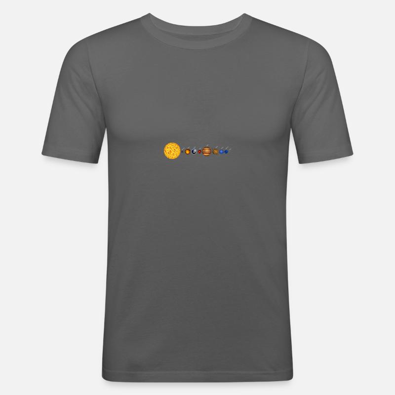Solar System - Männer Slim Fit T-Shirt - Graphite