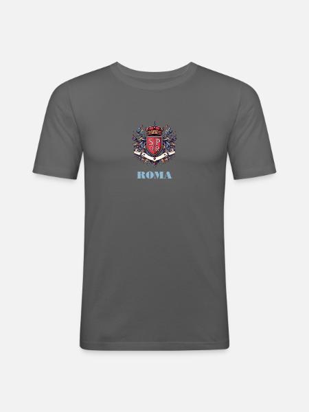 Roma - Männer Slim Fit T-Shirt - Graphite