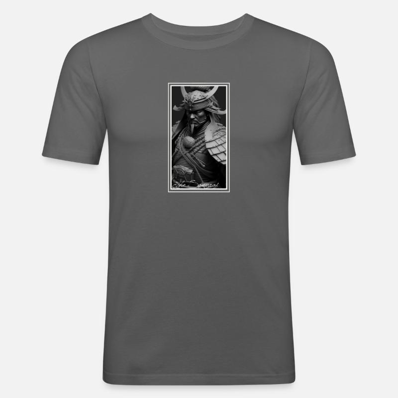 The Samurai - 3D Render - Men's Slim Fit T-Shirt - graphite grey