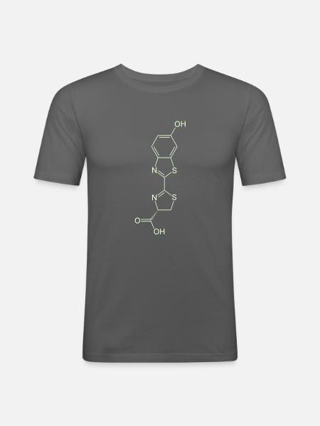 Luminous / Glow in the dark firefly luciferin - Men's Slim Fit T-Shirt - graphite grey