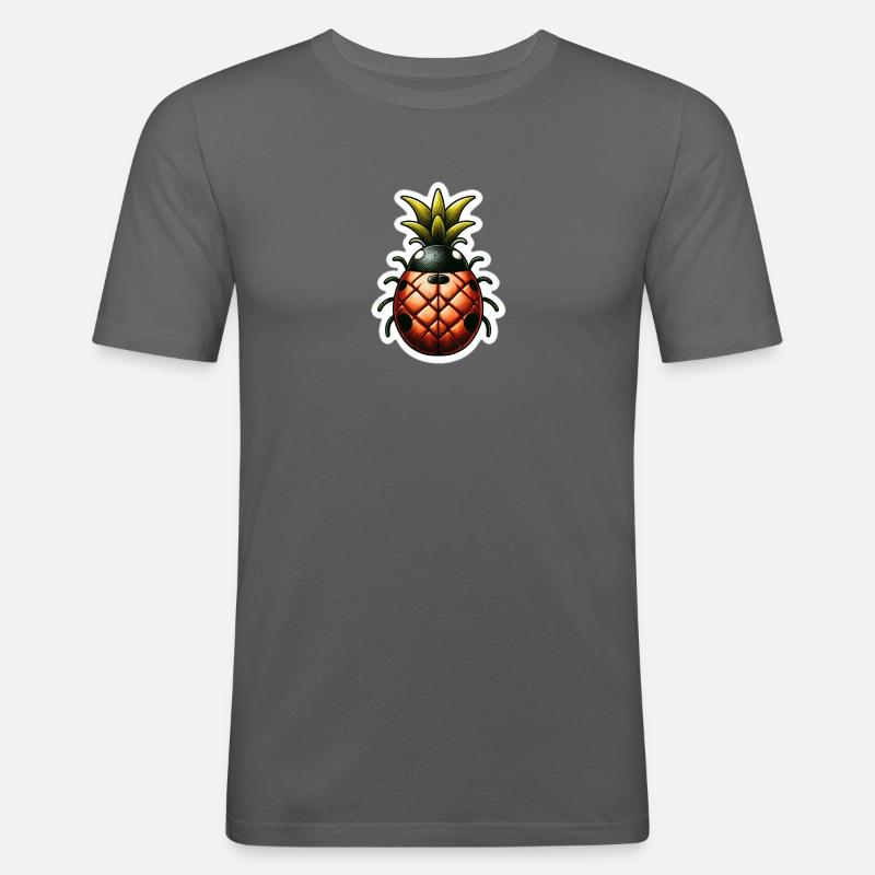 Fruity Ladybug - Männer Slim Fit T-Shirt - Graphite