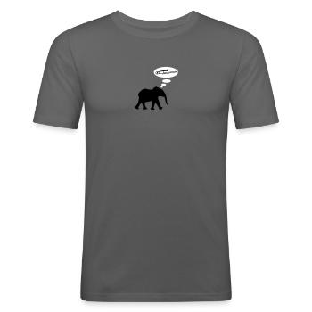 Posaune - Männer Slim Fit T-Shirt - Graphite - Vorne - Nik (191cm)