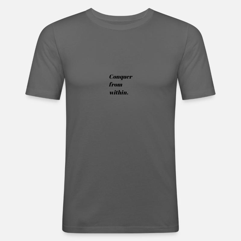 Black Modern Conquer From Within - Männer Slim Fit T-Shirt - Graphite