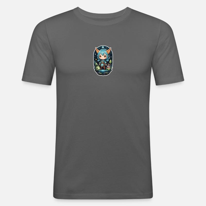 Fuchsmädchen - Männer Slim Fit T-Shirt - Graphite
