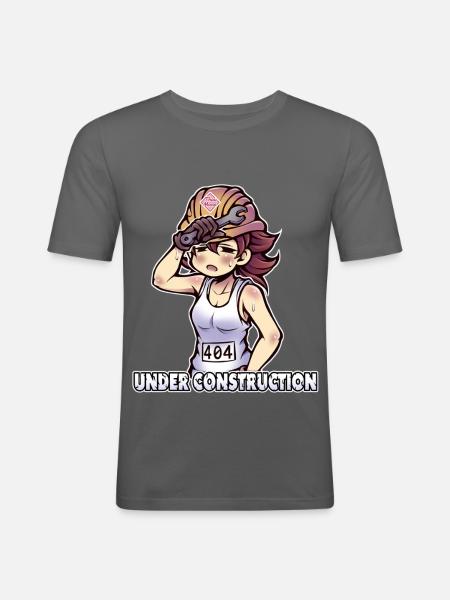 Under Construction - 404 - Men's Slim Fit T-Shirt - graphite grey