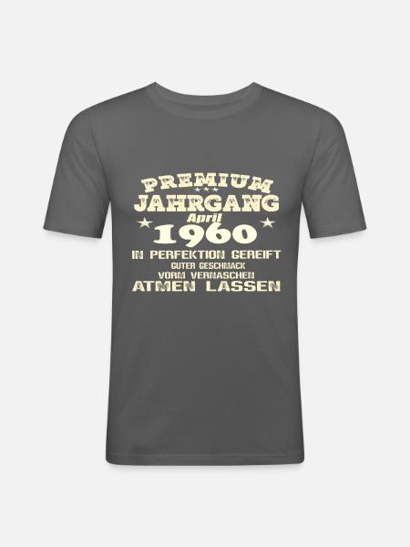 1960 - In Perfektion gereift - Männer Slim Fit T-Shirt - Graphite