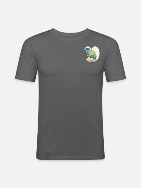 Time for myself - Männer Slim Fit T-Shirt - Graphite