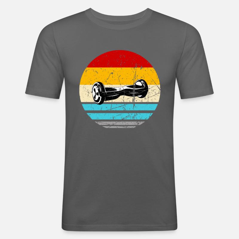 Hoverboard E-Board Skateboard Hovern - Männer Slim Fit T-Shirt - Graphite