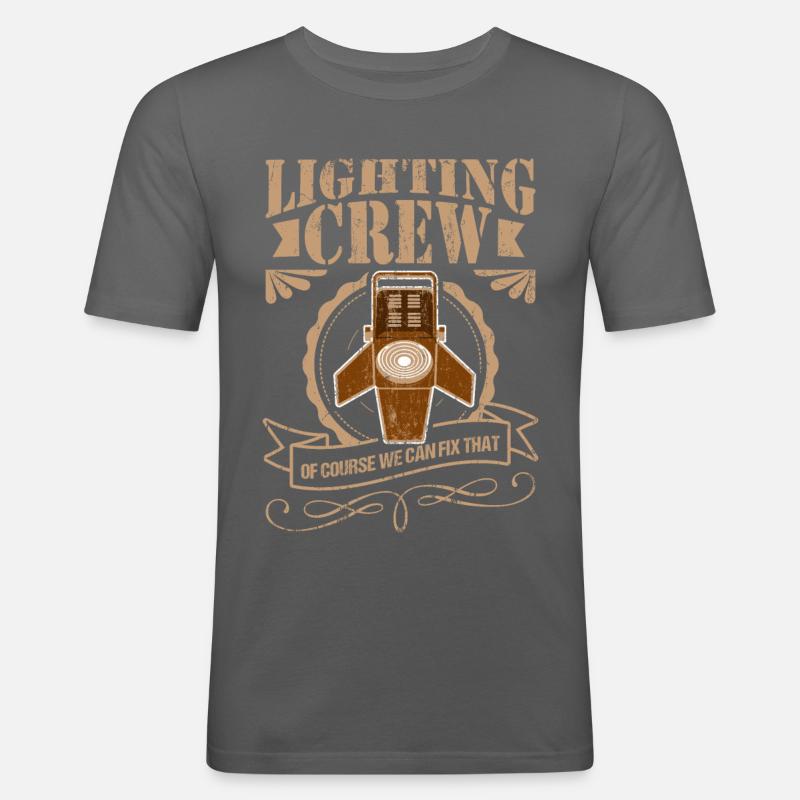 Lichttechniker Crew Licht Event Geschenk - Männer Slim Fit T-Shirt - Graphite
