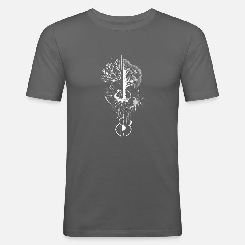 Dotwork-Kunst - Männer Slim Fit T-Shirt - Graphite