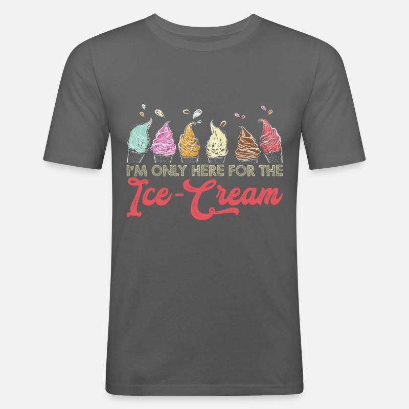 Eiscreme logo Sommer Softeis Geschenkidee - Männer Slim Fit T-Shirt - Graphite