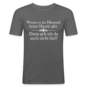 Hundeliebhaber - Männer Slim Fit T-Shirt - Graphite - Vorne - Nik (191cm)