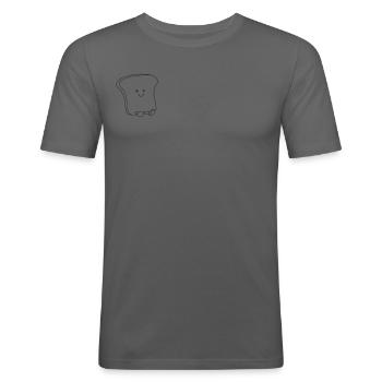 Toasts sucrés - T-shirt près du corps Homme - gris graphite - Devant - Nik (191cm)