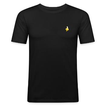 Banane - T-shirt près du corps Homme - noir - Devant - Nik (191cm)