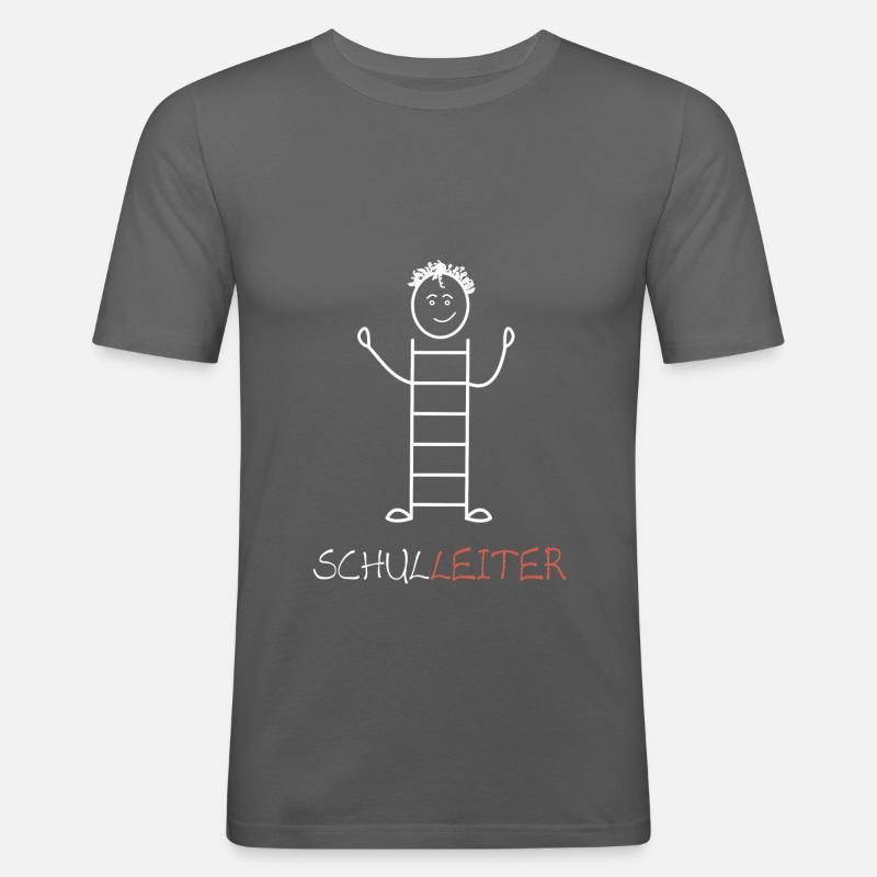 Schulleiter - Männer Slim Fit T-Shirt - Graphite