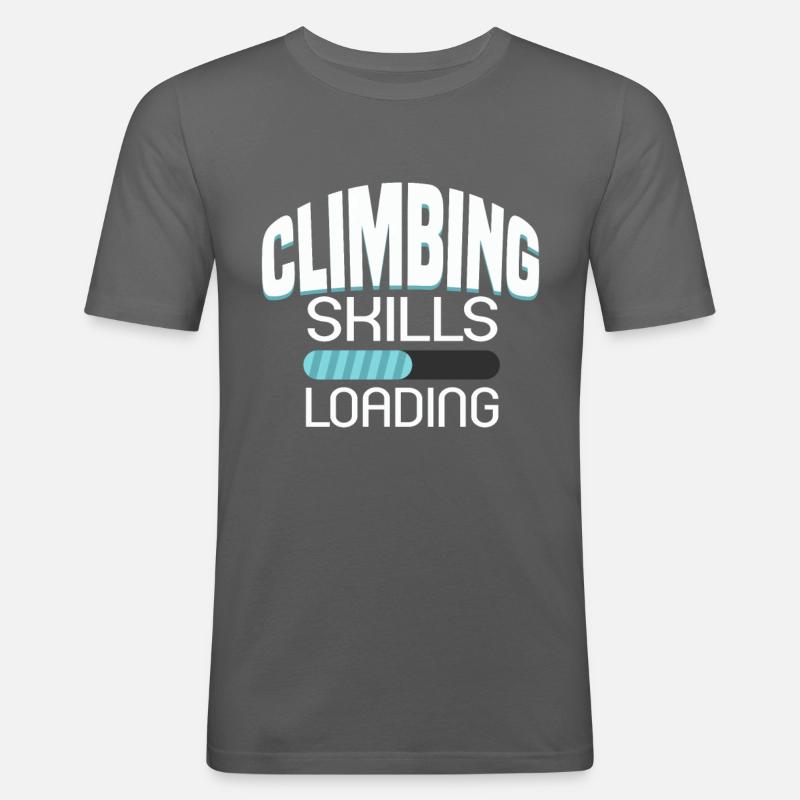 climbing skills loading - Männer Slim Fit T-Shirt - Graphite