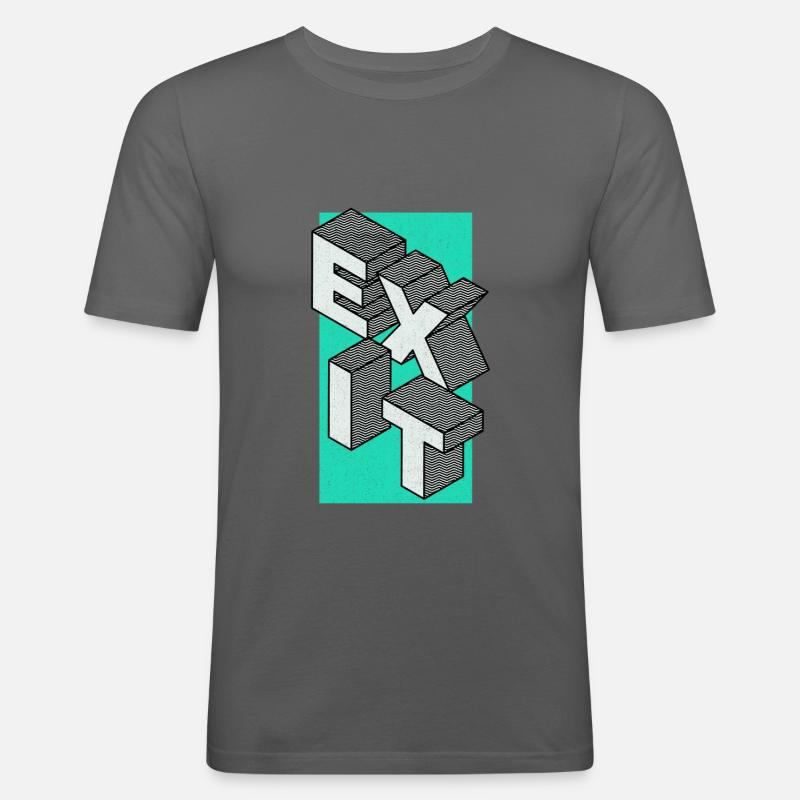 Exit - take the exit - Men's Slim Fit T-Shirt - graphite grey