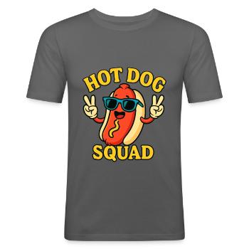 Hot Dog Squad Hot Dog Stand Team Hotdog Crew - Men's Slim Fit T-Shirt - graphite grey - Front - Nik (191cm)