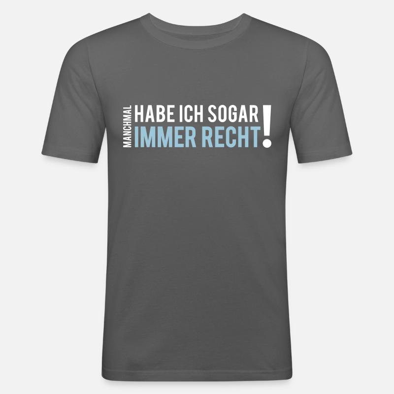 Besserwisser Klugscheißer - Männer Slim Fit T-Shirt - Graphite
