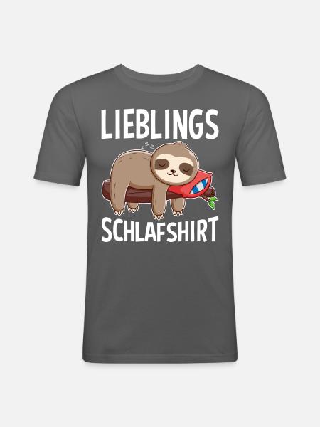 Lieblings Schlafshirt - Männer Slim Fit T-Shirt - Graphite