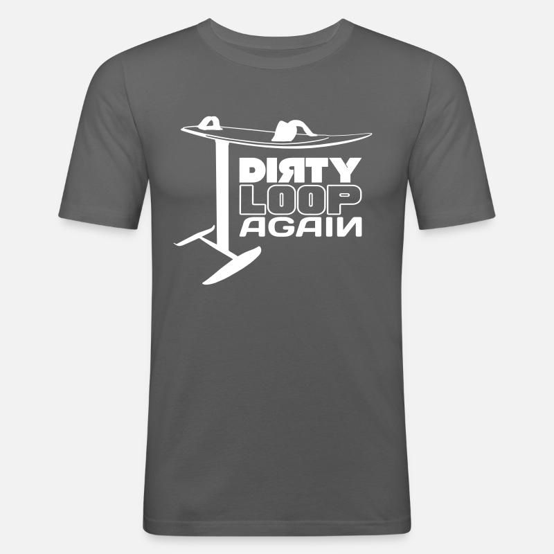 Wieder Dirty-Loop - Männer Slim Fit T-Shirt - Graphite