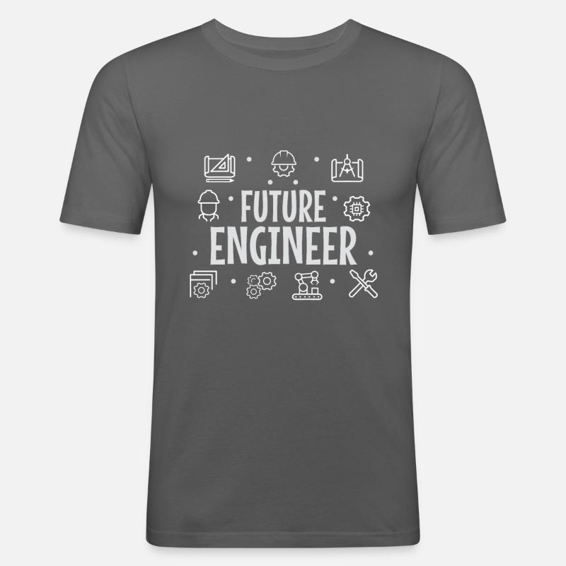 Future Engineer - Männer Slim Fit T-Shirt - Graphite