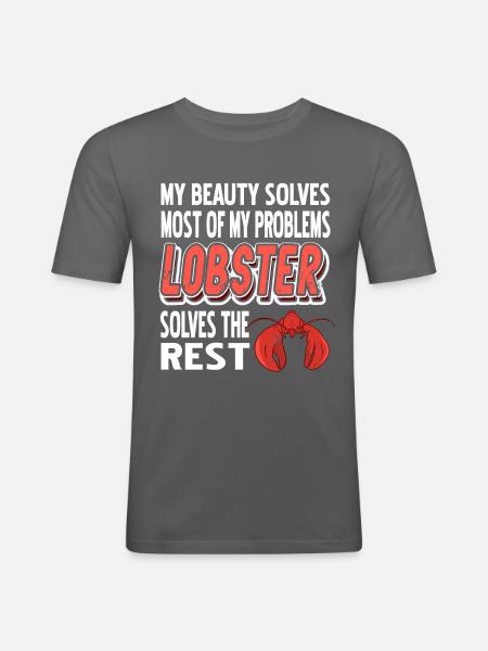Most of my problems lobster - Men's Slim Fit T-Shirt - graphite grey