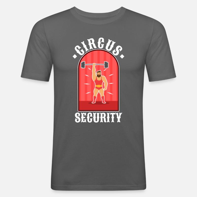 Circus security - Männer Slim Fit T-Shirt - Graphite