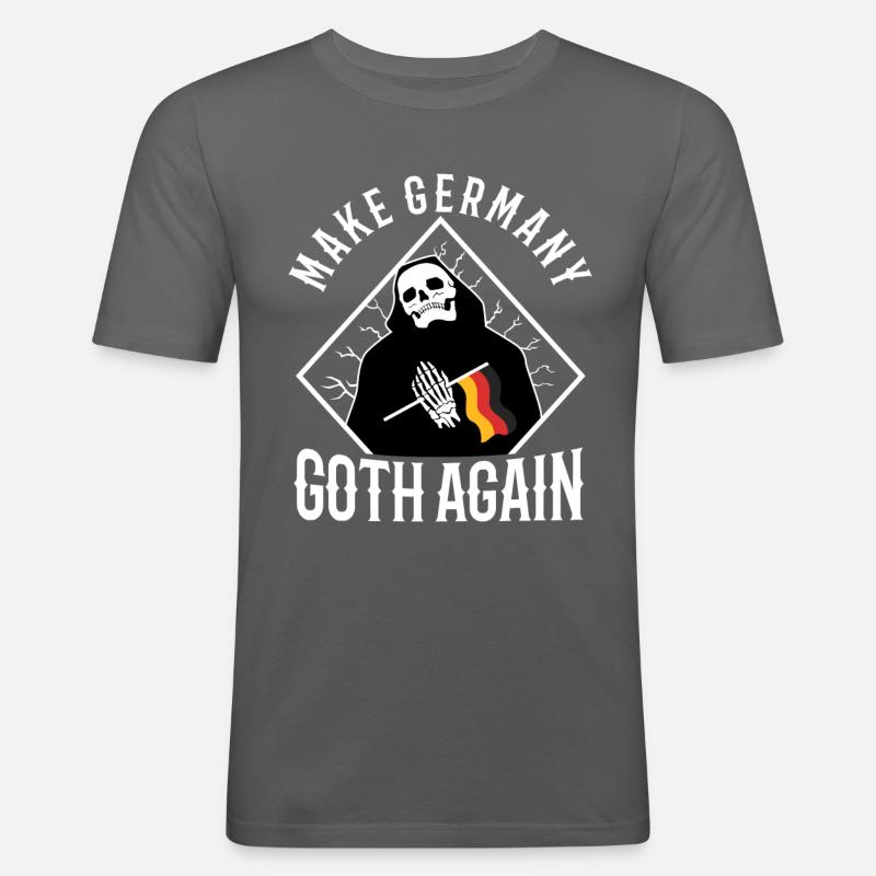 Make Germany goth again - Männer Slim Fit T-Shirt - Graphite