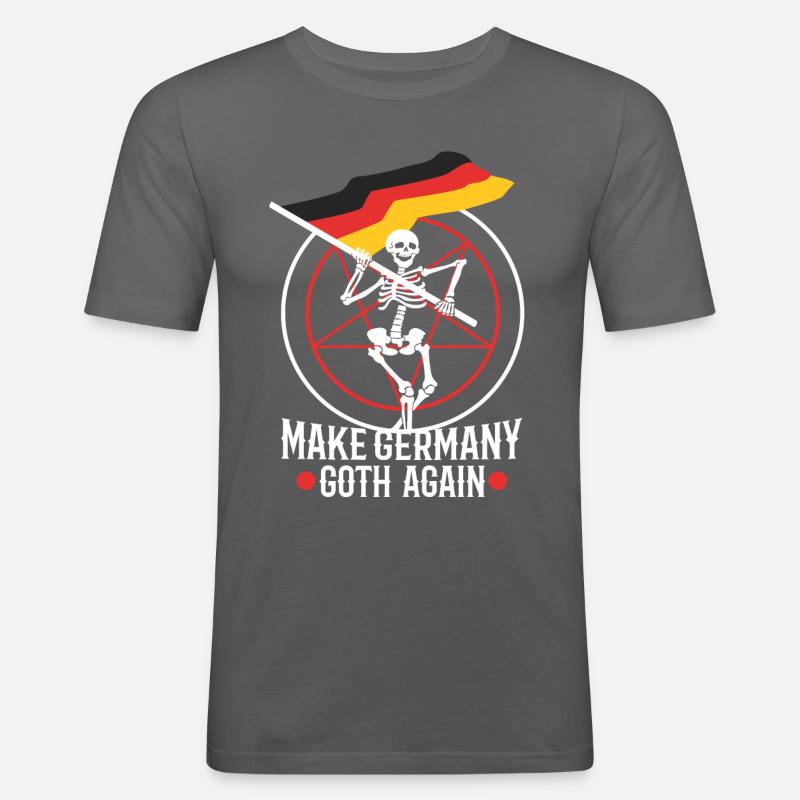 Make Germany goth again - Männer Slim Fit T-Shirt - Graphite