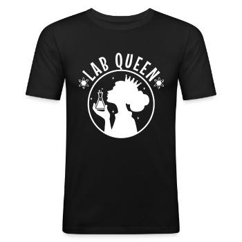 Lab Queen - Men's Slim Fit T-Shirt - black - Front - Nik (191cm)