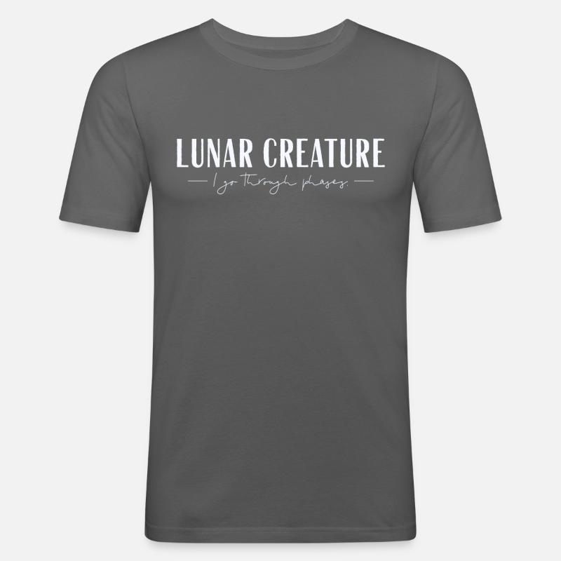 Lunar Creature - Reflector - Männer Slim Fit T-Shirt - Graphite