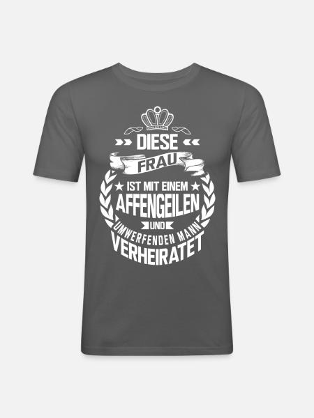 Verheiratetbbbb - Männer Slim Fit T-Shirt - Graphite
