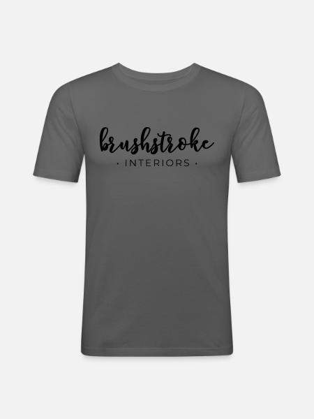 Schriftzug - Männer Slim Fit T-Shirt - Graphite