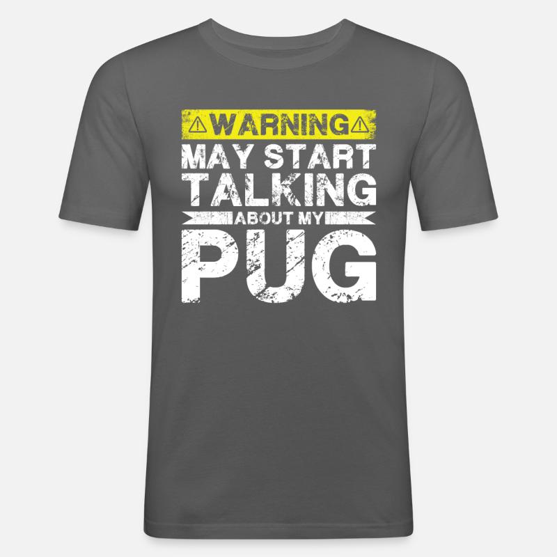 Apropos Mops - Männer Slim Fit T-Shirt - Graphite