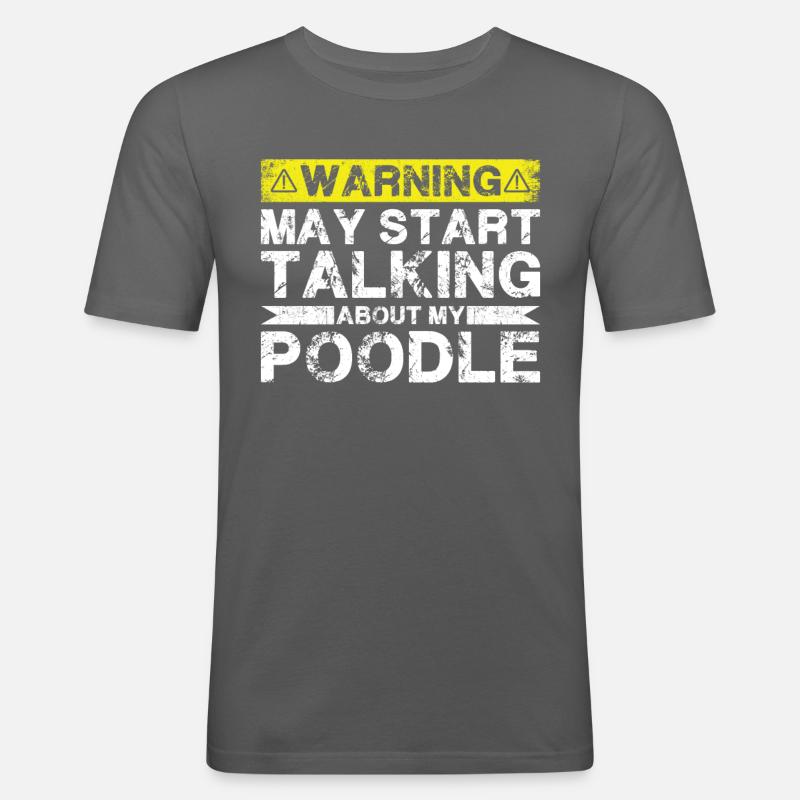 Über Pudel Sprechen - Männer Slim Fit T-Shirt - Graphite