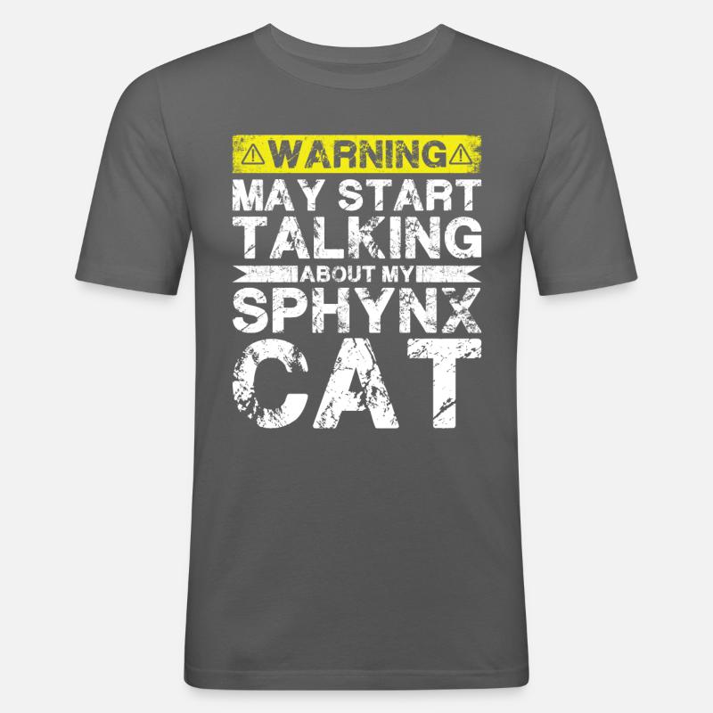Apropos Sphynx-Katze - Männer Slim Fit T-Shirt - Graphite