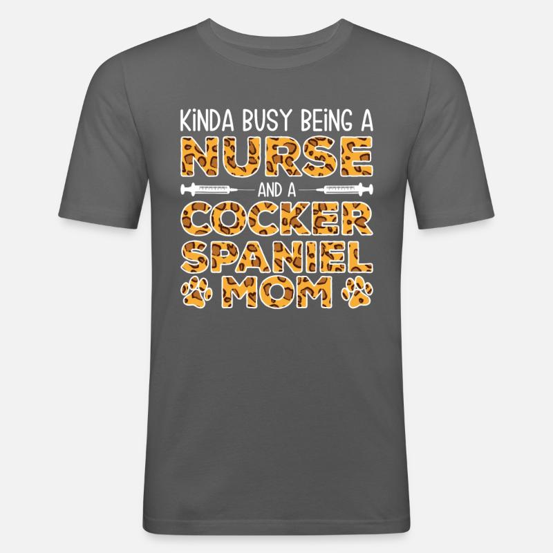 Schwesterhund Mutter - Cocker Spaniel - Männer Slim Fit T-Shirt - Graphite