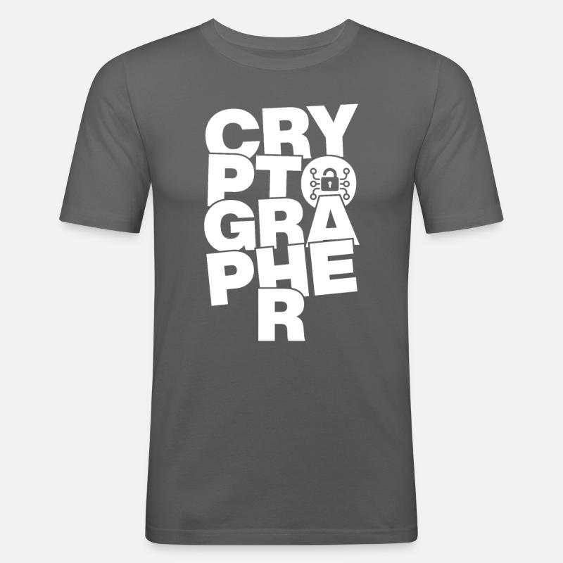 Kryptographie-Beruf - Kryptograf - Männer Slim Fit T-Shirt - Graphite