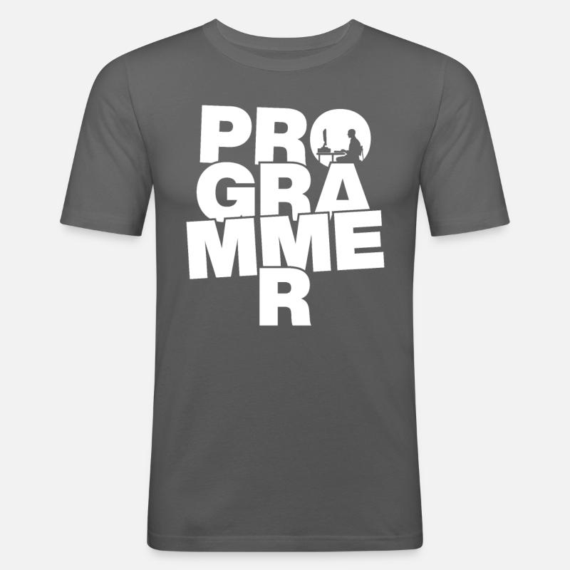 Programmierberuf Job - Programmierer - Männer Slim Fit T-Shirt - Graphite