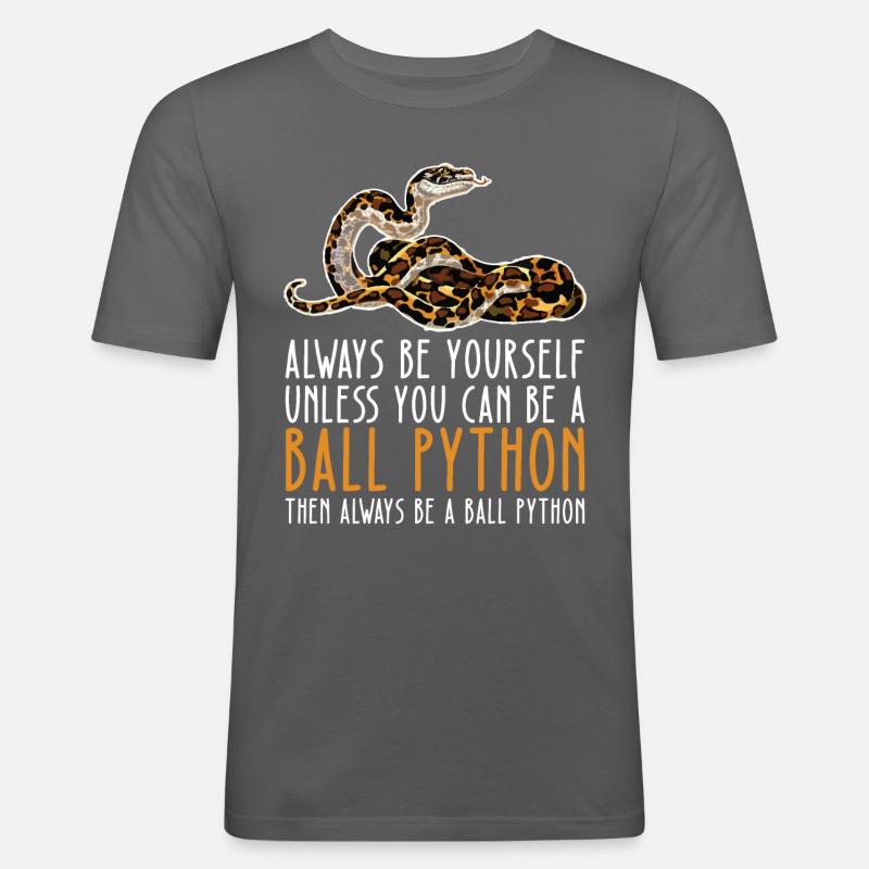 Soyez vous-même – King Python - T-shirt près du corps Homme - gris graphite