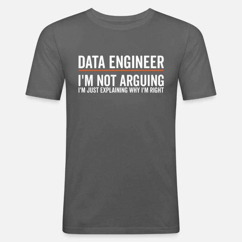 Just Explaining - Data Engineer - Men's Slim Fit T-Shirt - graphite grey