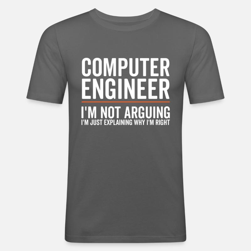 I Explain Only - Computer Engineer - Men's Slim Fit T-Shirt - graphite grey