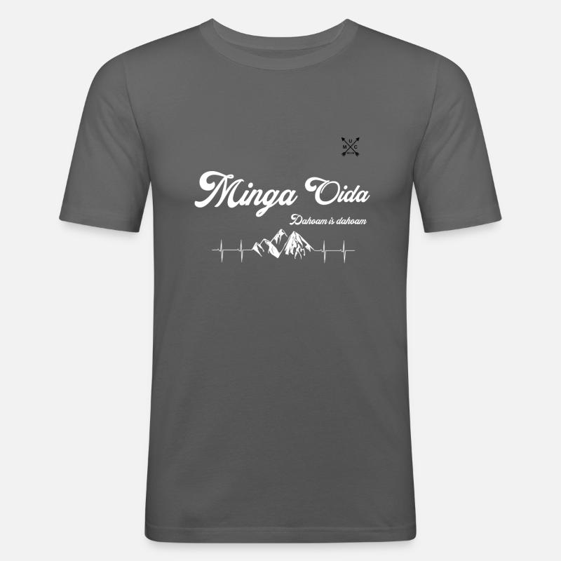 Minga Oida Stuff - T-shirt près du corps Homme - gris graphite